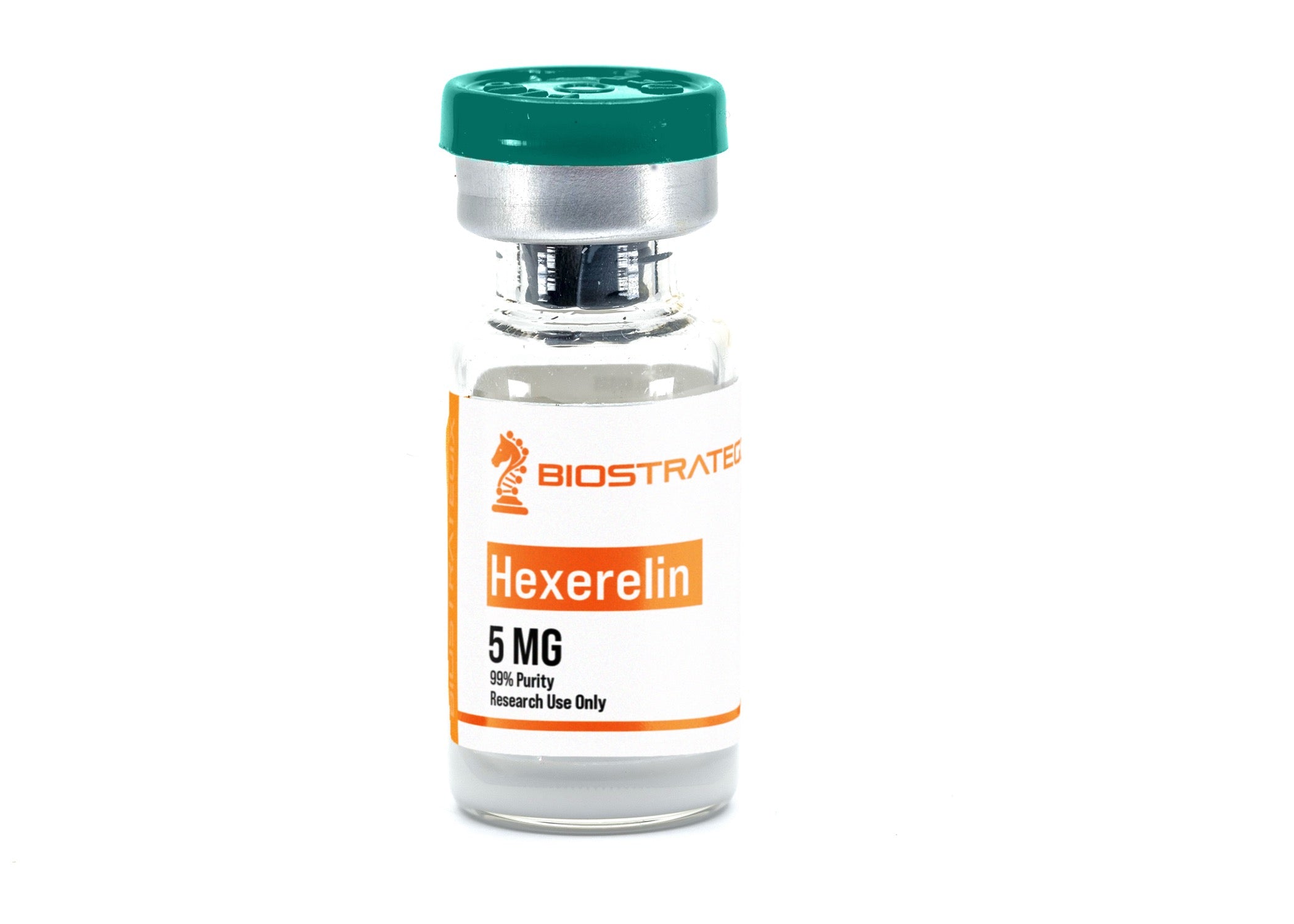 Frasco do composto Hexarelin — uso exclusivo em pesquisa