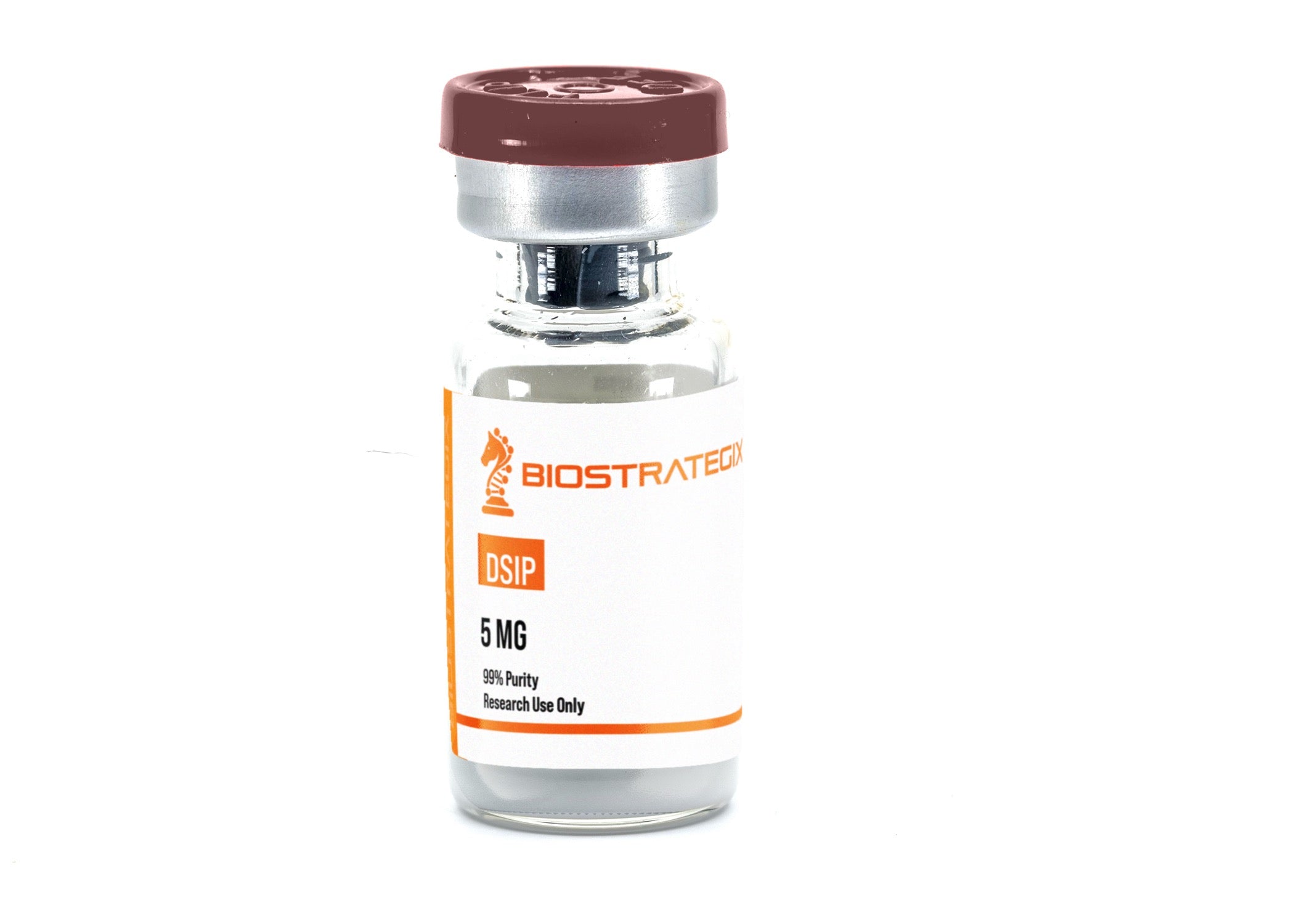 Frasco do composto DSIP (Delta Sleep Inducing Peptide) — uso exclusivo em pesquisa