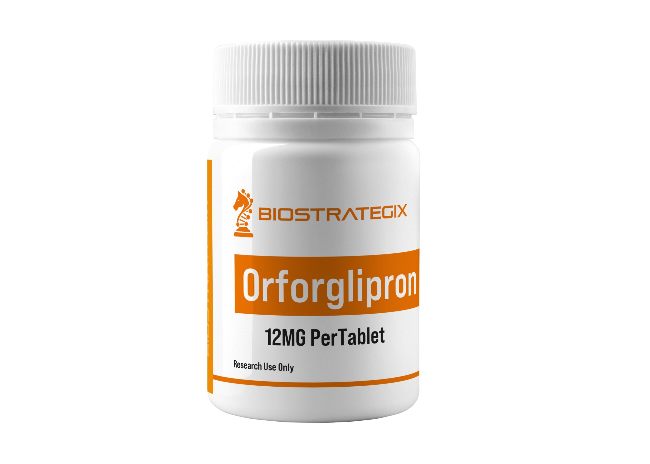 Frasco do composto Orforglipron — uso exclusivo em pesquisa